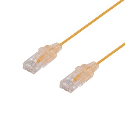 Picture of DYNAMIX 0.25m Cat6A 10G Yellow Ultra-Slim Component Level UTP