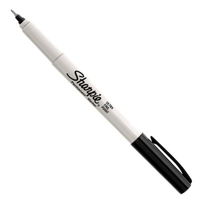 Picture of SHARPIE Ultra Fine Point Permanent Black Colour Marker. 12-Pack.