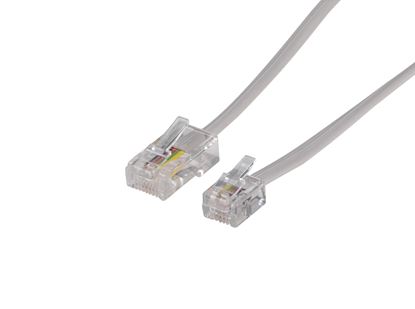 Picture of DYNAMIX 3m RJ12 to RJ45 Cable - 4C All pins connected crossed,