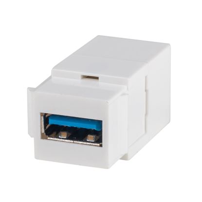 Picture of DYNAMIX USB 3.0 Keystone Jack USB-A Female to Female Connectors.