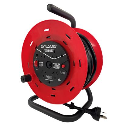 Picture of DYNAMIX 20M 4-Way 10A Heavy Duty Cable Reel with DP Switch (on/off).