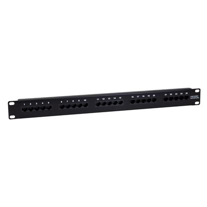 Picture of DYNAMIX 25 Port 19' Voice Rated Patch Panel Unshielded. Cat3 Rated,