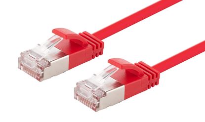 Picture of DYNAMIX 0.5m Cat6A S/FTP Red Ultra-Slim Shielded 10G Patch Lead