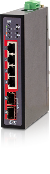 Picture of CTC UNION 4 Port Gigabit Unmanaged Compact Switch. -40C~+75C.