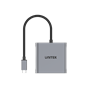 Picture of UNITEK USB-C to Dual HDMI Adapter. Supports Up to 4K@60Hz.