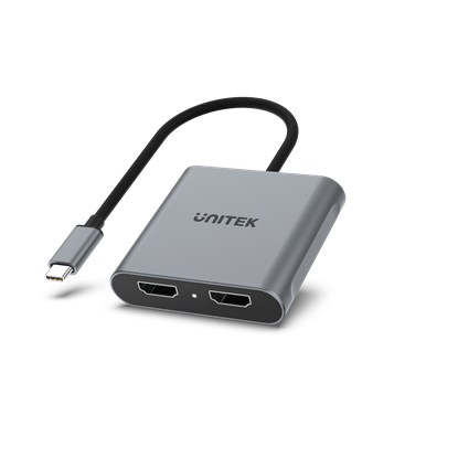 Picture of UNITEK USB-C to Dual HDMI Adapter. Supports Up to 4K@60Hz.