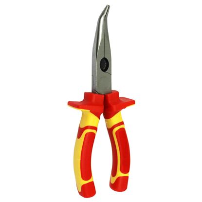 Picture of GOLDTOOL 175mm Insulated Curved Nose Pliers. Large Shoulders