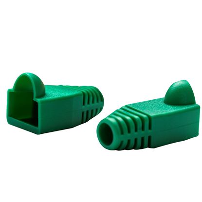 Picture of DYNAMIX GREEN RJ45 Strain Relief Boot (6.0mm Outside Diameter). 20pk