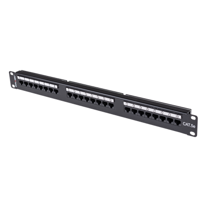 Picture of DYNAMIX 24 Port 19' Cat5e UTP Patch Panel with plastic