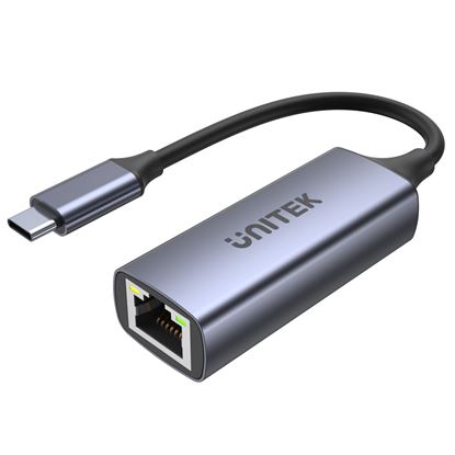 Picture of UNITEK USB-C to Gigabit Ethernet Adapter. Data Transfer Rate up to