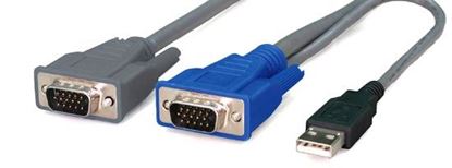 Picture of REXTRON 1.8m, 2-to-1 USB KVM Switch Cable.
