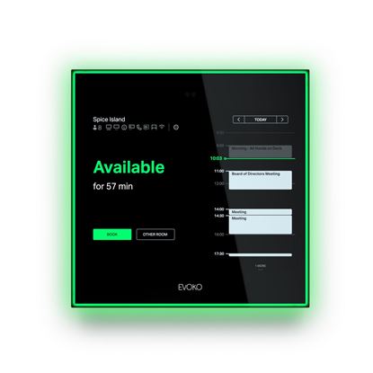 Picture of EVOKO NASO Cloud Based Room Manager 8" Multi-Touch LCD Screen.