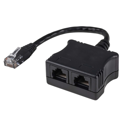 Picture of DYNAMIX RJ45 Dual Adapter (1x UTP, 1x Ph.) with short cable