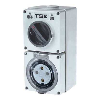 Picture of TRADESAVE Switched Outlet 4 Pin 10A Round, IP66 Stainless