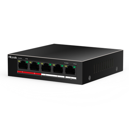 Picture of HILOOK 4 Port 10/100 Fast Ethernet Unmanaged POE Switch with 35W.