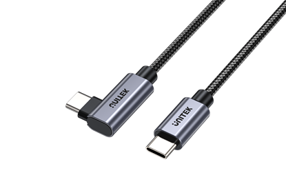 Picture of UNITEK 0.5m USB-C to Right Angled 90 Degree USB-C Connector.
