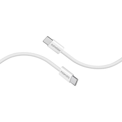 Picture of PROMATE 2m USB-C to USB-C Cable with Fabric Braided Cable.