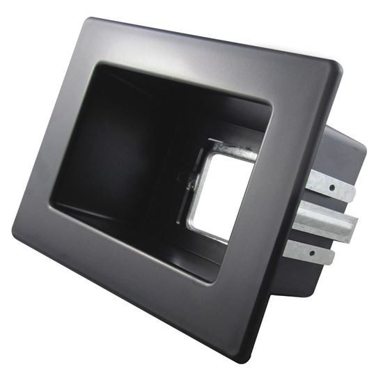 Picture of RECESSED Single Black Wall Box 1x GPO Slot, Stud Mount or Floating