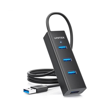 Picture of UNITEK USB 3.0 4-Port hub with 1.2m Cable. Speed Data Transfer Rate up