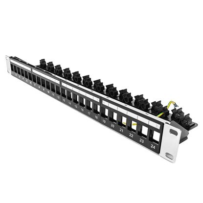 Picture of DYNAMIX 24 Port 19' 1RU STP / UTP Unloaded Keystone Patch Panel