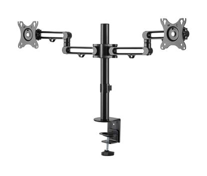 Picture of BRATECK 17-32" Dual Monitor Desk Articulating Mount Arm Bracket.