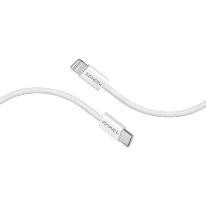 Picture of PROMATE 1.2m 27W PD USB-C to Lightning Connector Cable.