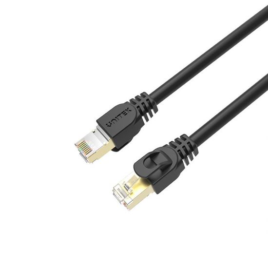 Picture of UNITEK 15m CAT7 Black SSTP 26AWG Patch Lead in PVC Jacket.