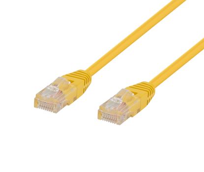 Picture of DYNAMIX 1m Cat5e Yellow UTP Patch Lead (T568A Specification) 100MHz