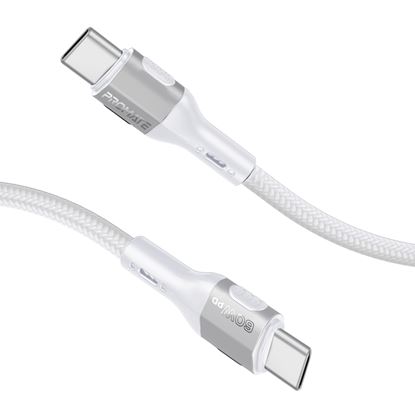 Picture of PROMATE 1.2m 60W PD USB-C to USB-C Tough-Built Cable.