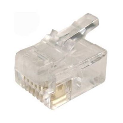 Picture of DYNAMIX RJ11 Plug 20pc Bag, 6P4C Modular Plug. 3 micron.