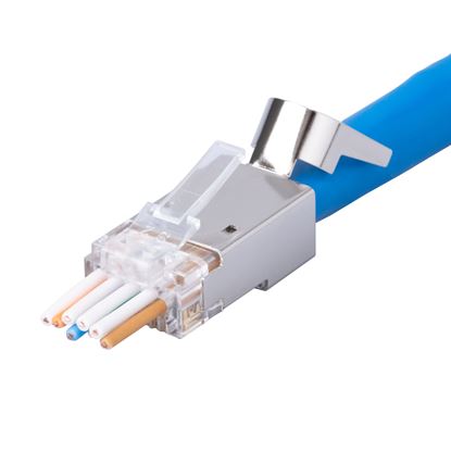 Picture of DYNAMIX Cat6/6A STP External Ground Push Through Plug, 50u  50pc Jar.