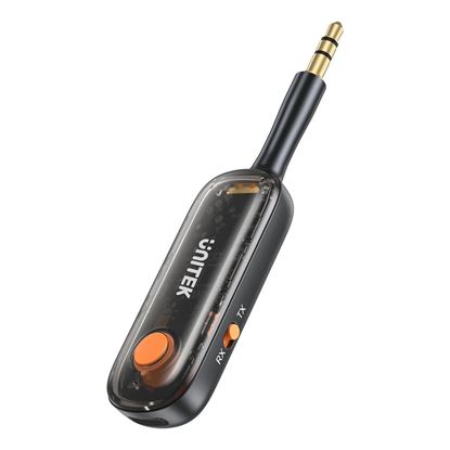 Picture of UNITEK 2-in-1 3.5mm Audio Connector with Transmitter & Reciever Units.