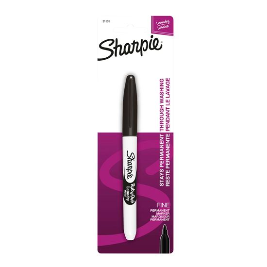 Picture of Sharpie Black Rub-A-Dub Laundry Marker for Fabrics and Synthetics.