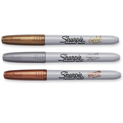 Picture of Sharpie Metallic Fine Point Perman Marker Gold Silver Bronze