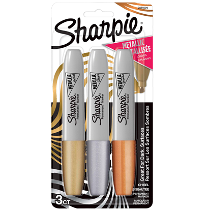 Picture of Sharpie Metallic Chisel Permanent Marker Gold Silver Bronze