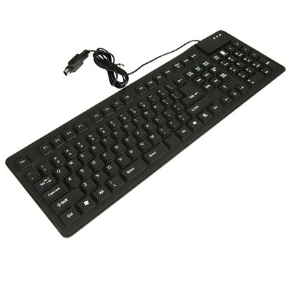 Picture of DYNAMIX Flexible USB Keyboard 109 keys. Black Colour.