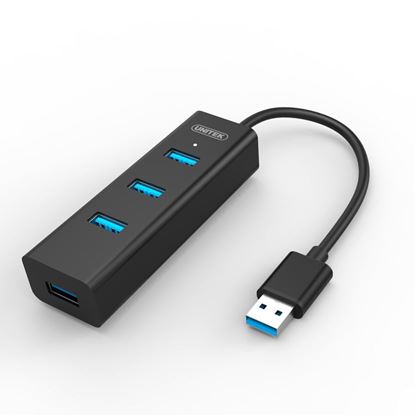 Picture of UNITEK USB 3.0 4-Port hub. Super Speed Data Transfer Rate up to