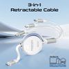 Picture of PROMATE 1.1m 3in1 Ultra-Fast USB-C Retractable Multi-Connector Cable.