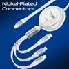 Picture of PROMATE 1.1m 3in1 Ultra-Fast USB-C Retractable Multi-Connector Cable.