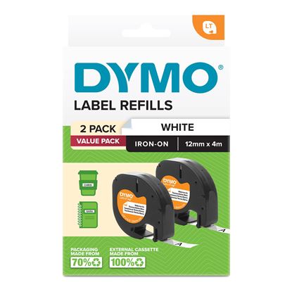 Picture of Dymo LetraTag Iron-On Tape 12mm x 2M 2 Pack