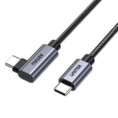 Picture of UNITEK 5m USB-C to Right Angled 90 Degree USB-C Connector.