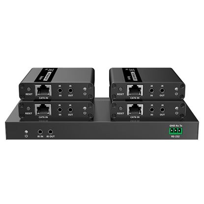 Picture of LENKENG 1-In-4-Out 4K@30Hz HDMI Extender. 1x HDMI in & 4x RJ45 out.