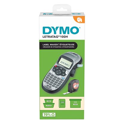 Picture of Dymo LetraTag 100H Handheld labeller  Silver with 3 tapes