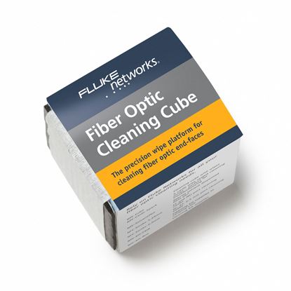 Picture of FLUKE Fiber Optic Cleaning Cube & Wipes, Cleans Up To 500 Ends