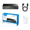 Picture of CUDY 8-Port Gigabit Unmanaged PoE+ 120W Desktop Switch with 2 Gigabit