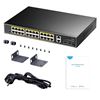Picture of CUDY 24-Port Gigabit Unmanaged PoE+ 300W Desktop Switch with 2x Gigabit