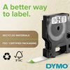Picture of DYMO Genuine D1 Label Cassette Tape 12mm x 7M, Blue on White.