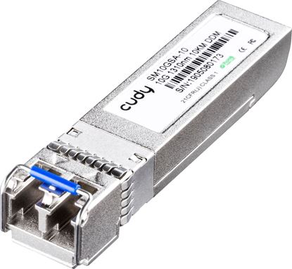 Picture of CUDY 10G Single Mode Fibre (SMF) LC SFP+ Module. 1310nm, 10KM