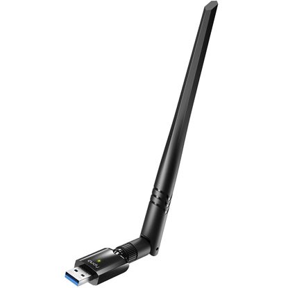 Picture of CUDY AC1300 Dual-Band High Gain 5dBi USB-A 3.0 Wi-Fi 5 Adapter.