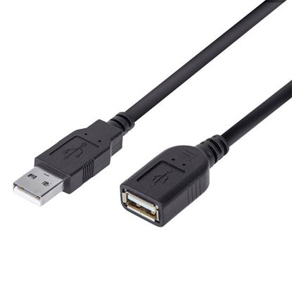 Picture of DYNAMIX 2m USB 2.0 Cable USB-A Male to USB-A Female Connectors.